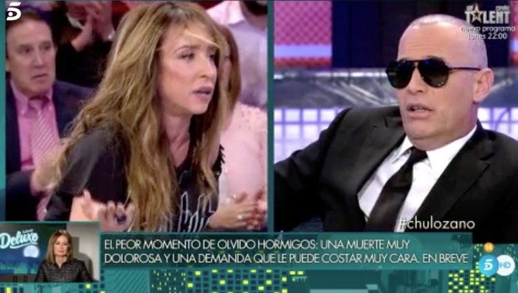 María Patiño y Carlos Lozano protagonizaron un tenso momento en 'Sábado Deluxe' / Telecinco.es