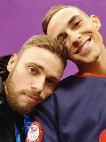 Adam Rippon y Gus Kenworthy en los Juegos Olímpicos de invierno. Vía Instagram