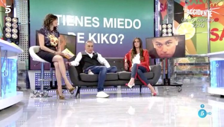 Anabel Pantoja y Kiko Hernández en 'Sálvame'. Fuente: telecinco.es