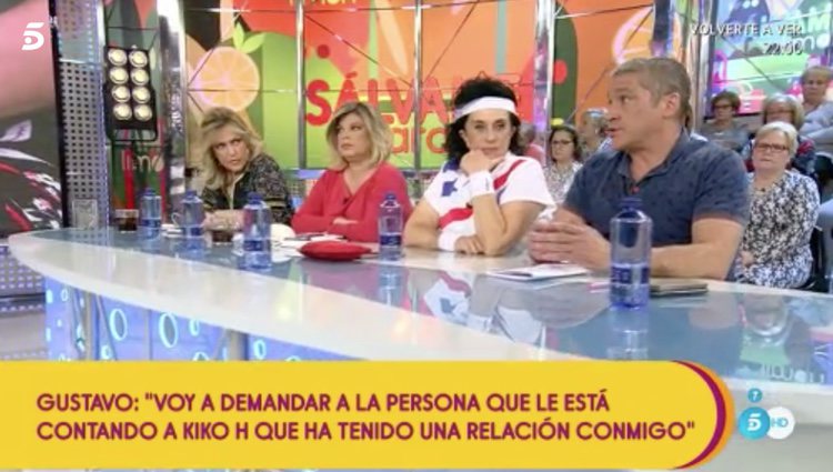 Gustavo González defendiéndose en 'Sálvame'. Fuente: Telecinco.es
