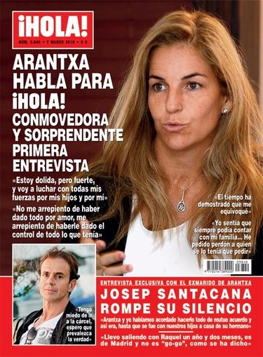 Arantxa Sánchez Vicario en la portada de ¡Hola!