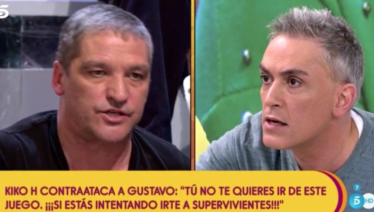 Enfrentamiento entre Gustavo González y Kiko Hernández/Foto: Telecinco