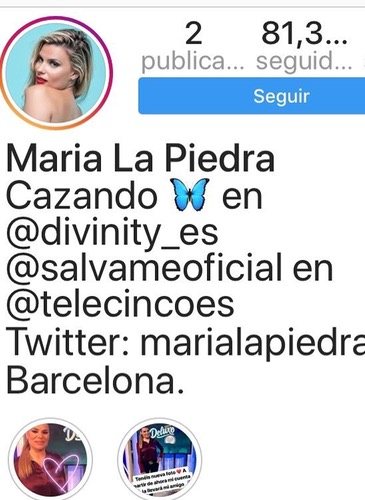Cuenta hackeada de María Lapiedra/Foto: Instagram