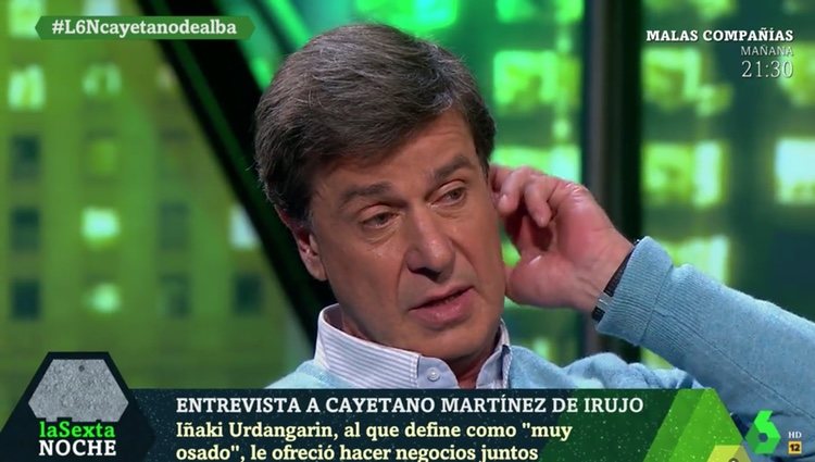 Cayetano Martínez de Irujo durante su entrevista en 'La Sexta Noche' | Foto: La Sexta