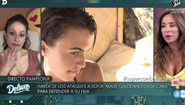 Maite Galdeano entra en directo para defender a su hija/Foto: Telecinco