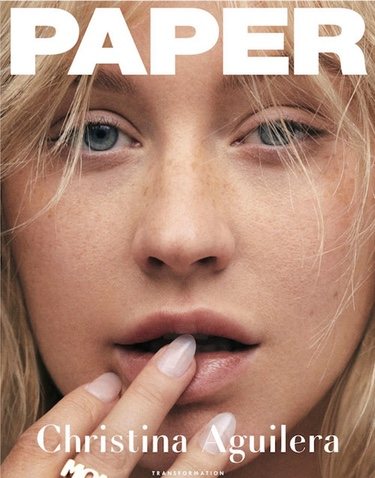 Christina Aguilera en la portada de la revista Paper