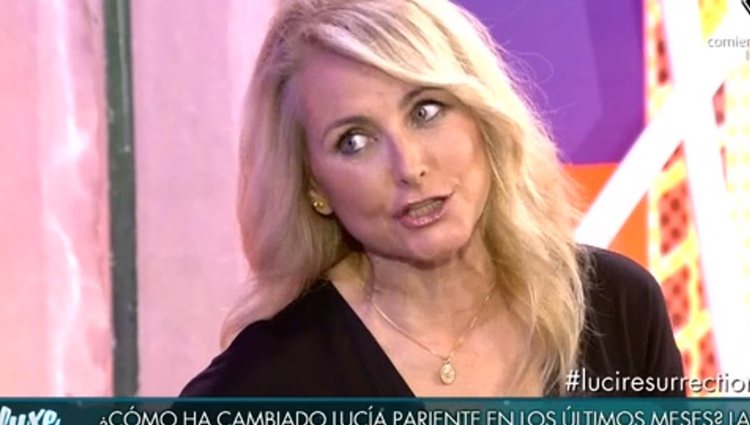 Lucía Pariente hablando en 'Sábado Deluxe' / Foto: telecinco.es