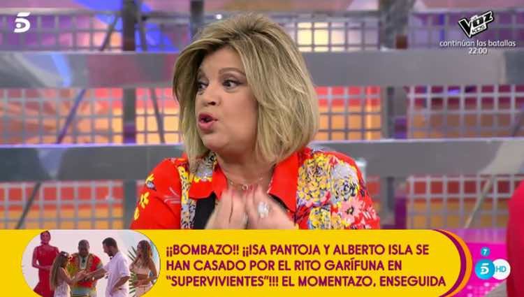 Terelu Campos enfrentándose a sus compañeros / Telecinco.es