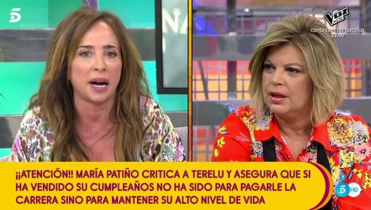 Terelu Campos defendiendo la fiesta de cumpleaños de su hija / Telecinco.es