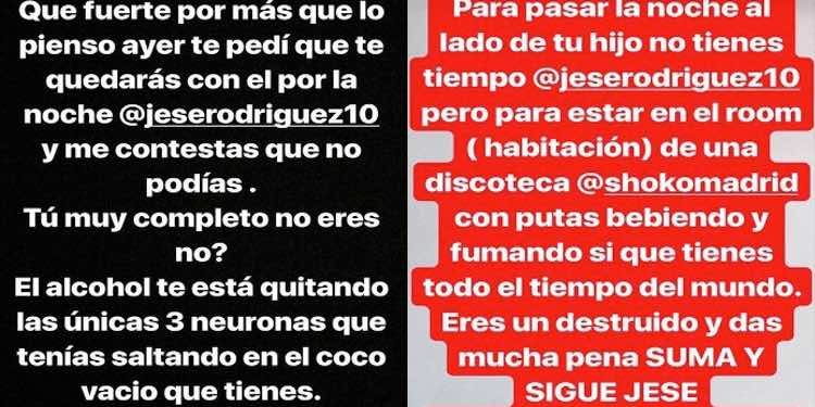 Aurah Ruiz relatando la noche de fiesta de Jesé Rodríguez / Instagram