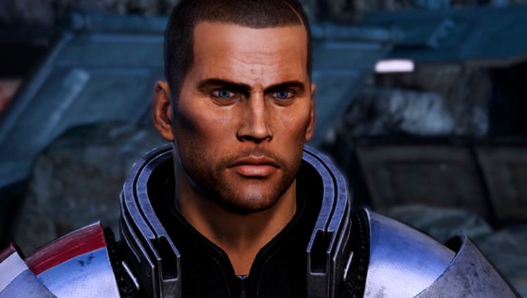 Fotograma del videojuego Mass Effect 3 con el comandante Shepard