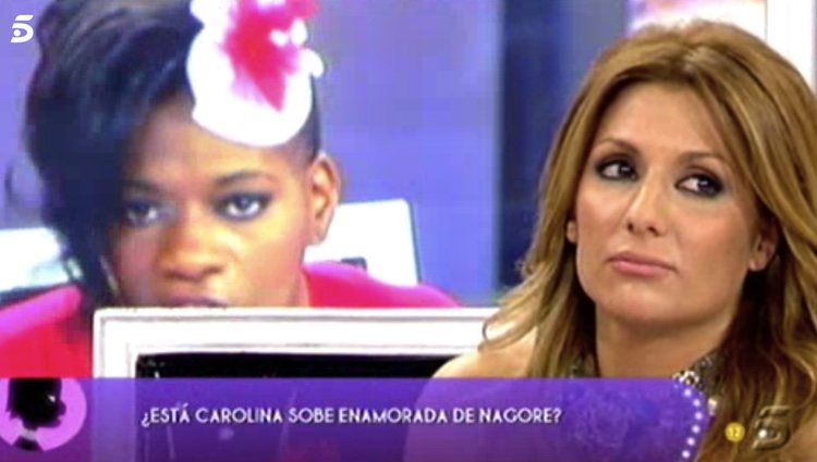El reencuentro de Carolina Sobe y Nagore Robles en 'Sálvame Deluxe' | Foto: Telecinco.es