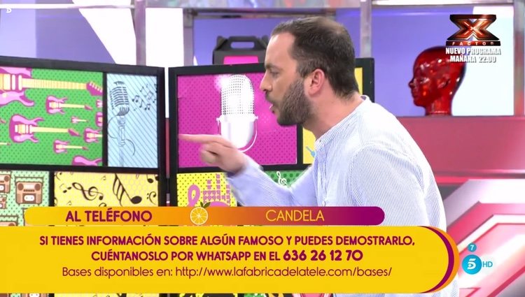 Antonio Tejado cargando contra sus compañeros en 'Sálvame' / Telecinco.es