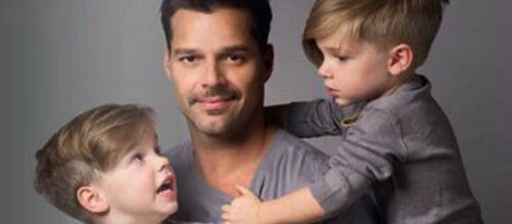 Ricky Martin junto a sus hijos Matteo y Valentino el Día del Padre