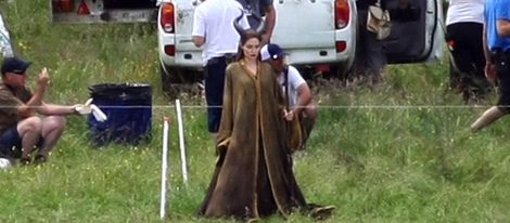 Primeras imágenes de Angelina Jolie en el rodaje de 'Maléfica', la nueva película de Disney