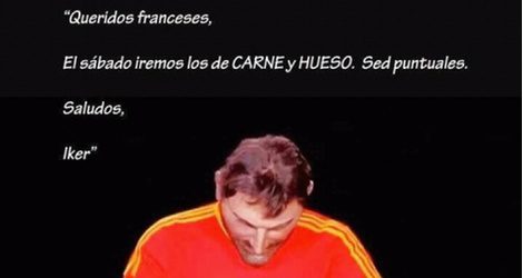 Iker Casillas 'contesta' a los guiñoles franceses