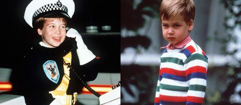 El Príncipe Guillermo en dos imágenes de su infancia