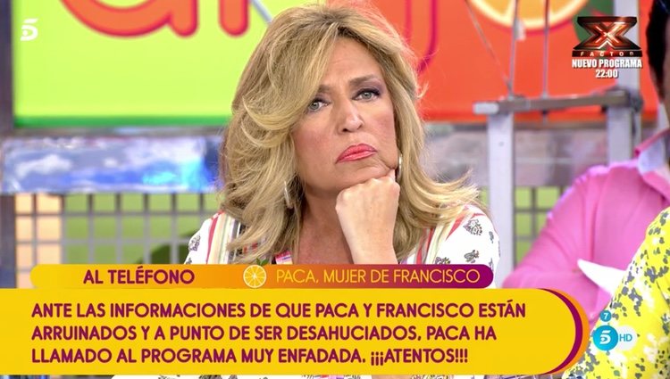 Lydia Lozano escuchando a Paca, la mujer de Francisco | Foto: Telecinco.es
