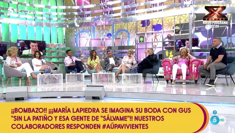 Los colaboradores de 'Sálvame' analizan las declaraciones de María Lapiedra/Foto: Telecinco