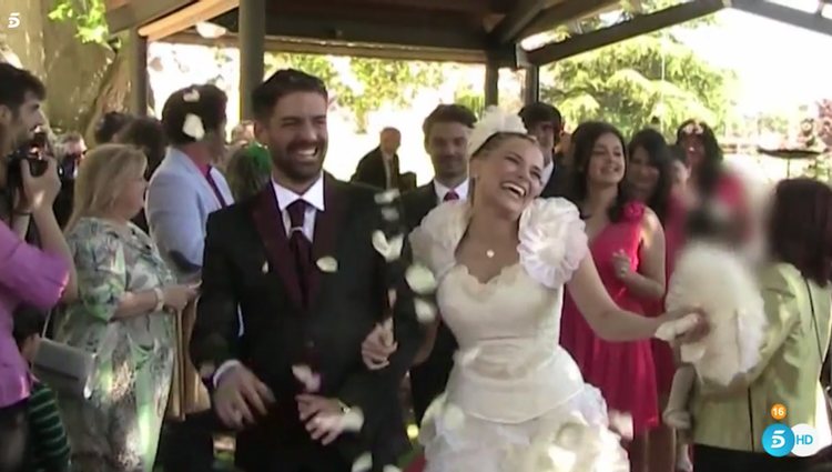 María Lapiedra en su boda con Mark Hamilton / Fuente: telecinco.es
