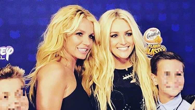 Jamie Lynn Spears con su hermana Britney Spears en un evento de Disney