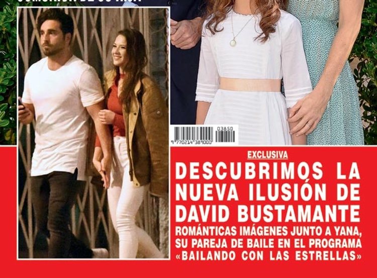 David Bustamante en la portada de ¡Hola1 paseando con Yana Olina