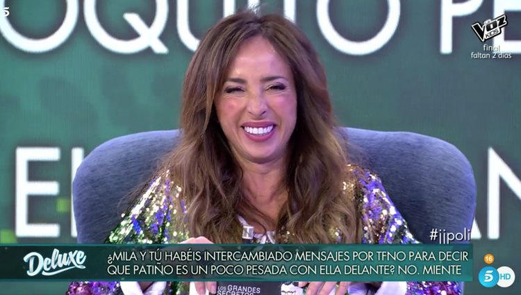 María Patiño no se sintió ofendida por la pregunta / Telecinco.es