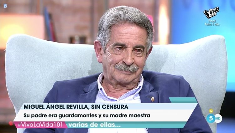 Miguel Ángel Revilla en un momento de la entrevista | Foto: Telecinco