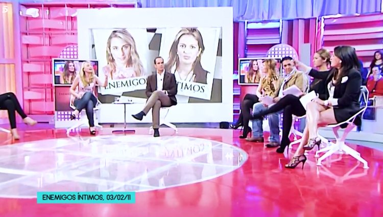 Fresita y Aída Nízar durante la emisión de 'Enemigos Íntimos' / Telecinco.es 