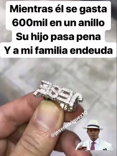 La imagen del anillo de Jesé Rodríguez/ Fuente: Instagram