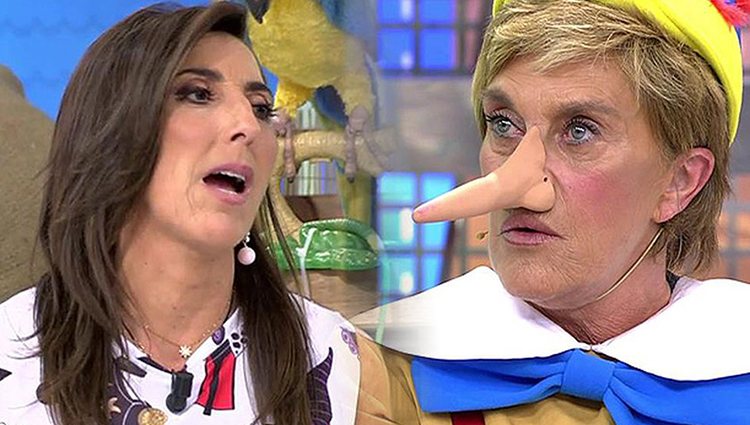 Paz Padilla, muy disgustada con el insulto de Chelo garcía-Cortes. Foto: Telecinco