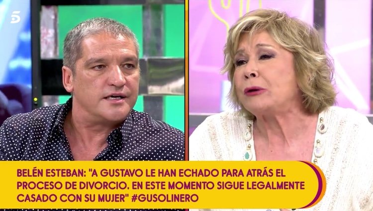 Gustavo González contra Mila Ximénez / Foto: Telecinco.es