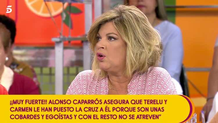Terelu Campos no quiere contestar a Alonso Caparrós / Telecinco.es