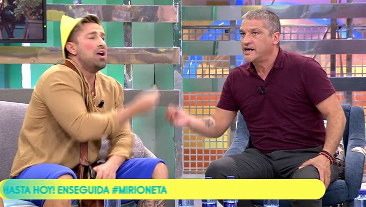 Rafa Mora enfrentado a Gustavo González en 'Sálvame' Foto: Telecinco