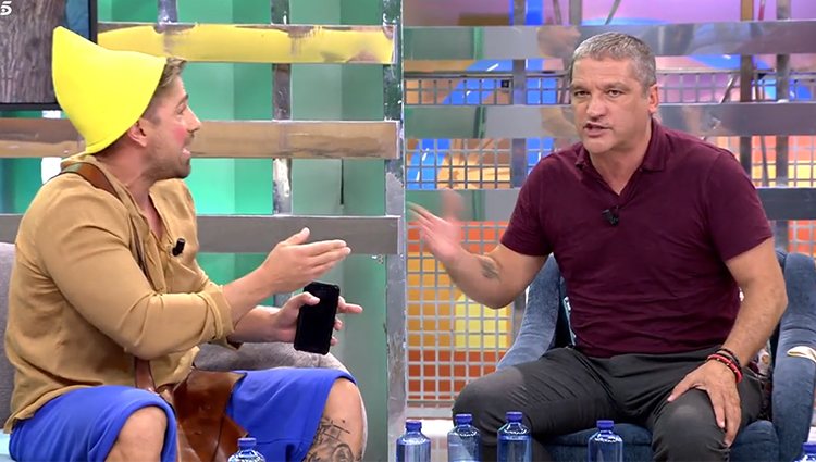 Gustavo González discute acaloradamente con Rafa Mora en 'Sálvame' Foto: Telecinco