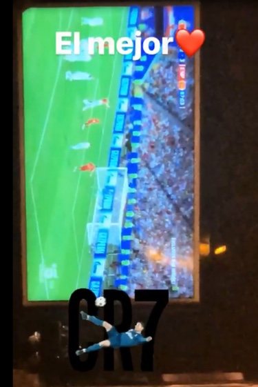 Georgina Rodríguez disfrutó de ls goles de Cristiano Ronaldo/ Fuente: Instagram
