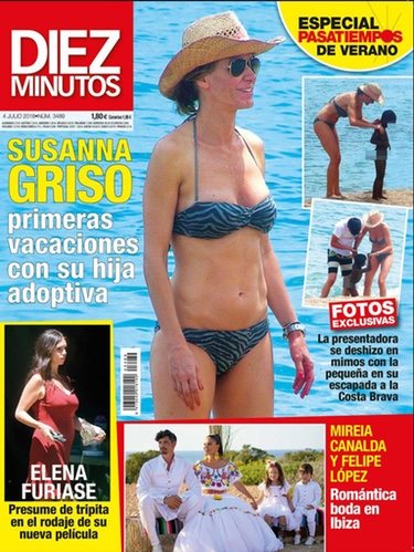 Susanna Griso con su hija en la portada de Diez Minutos