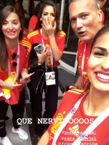 Sara Sálamo junto a Beatriz Espejel en el Mundial de Rusia 2018 / Foto: Instagram Stories