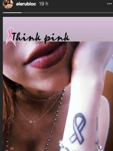 'Piensa en rosa'. Así muestra Alejandra Rubio todo su apoyo a su madre/Fuente:Instagram