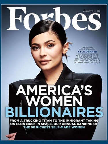 Kylie Jenner ocupa la portada de la revista de finanzas Forbes