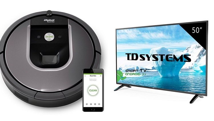 Robot Roomba y Smart TV