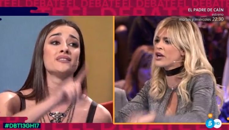 Adara e Ylenia se enfrentan en su primer encuentro en el debate de 'GH 17' | Imagen: Telecinco.es