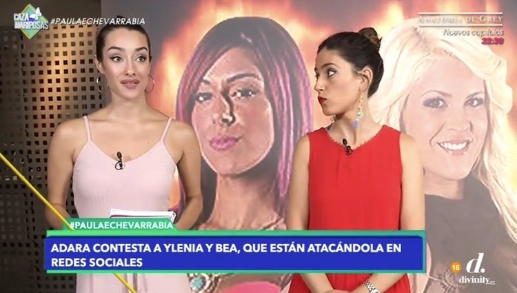 Adara responde a las críticas de Ylenia en 'Cazamariposas' junto a Nuria Marín | Imagen: Divinity.es