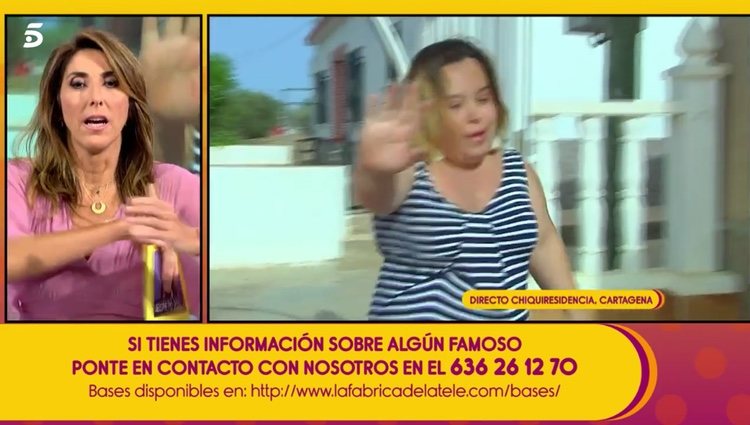 Chiqui abandona la conexión de 'Sálvame' muy enfadada / Foto: Telecinco.es