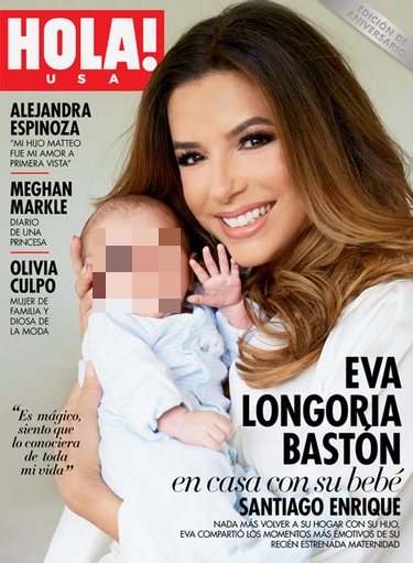 Eva Longoria presenta a su hijo en Hola! USA