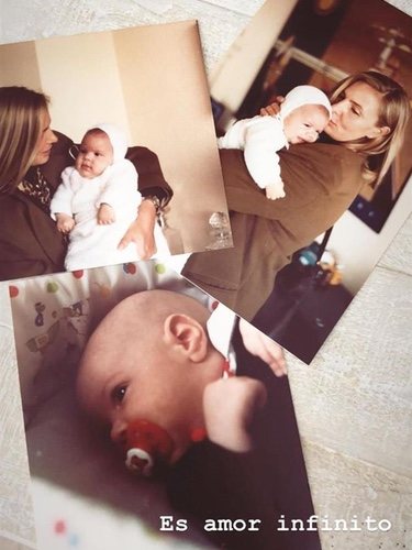 Laura Matamoros de pequeña con su madre / Foto: Instagram Stories