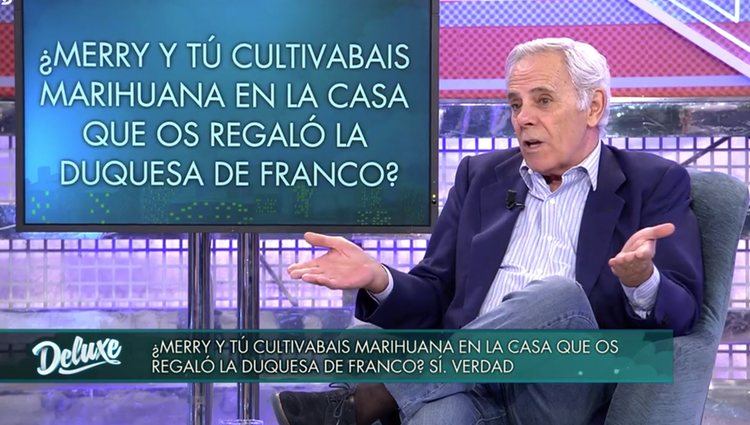 El periodista reconoció que cultivaban marihuana en la casa que les regaló la viuda de Franco / Telecinco.es