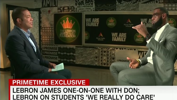 LeBron James durante la entrevista con Don Lemon/ Fuente: CNN