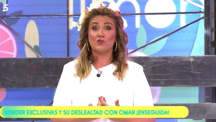 Carlota Corredera indignada con Diego Matamoros / Foto: Telecinco.es