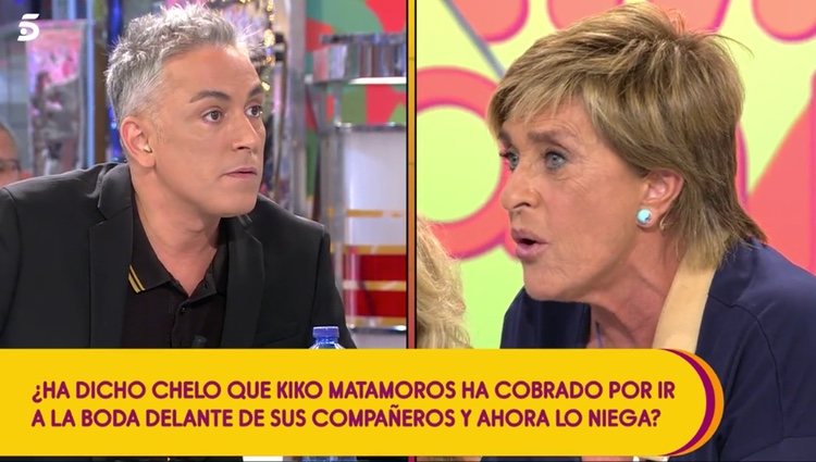 Chelo García Cortés discutiendo con Kiko Hernández / Foto: Telecinco.es